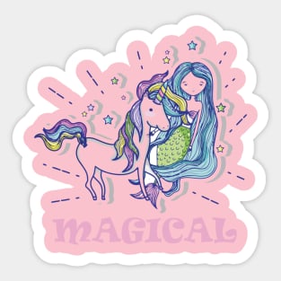 Uni Mermaid Magical Unicorn Sticker